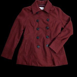 Original dELiA*s Burgundy Short Peacoat
